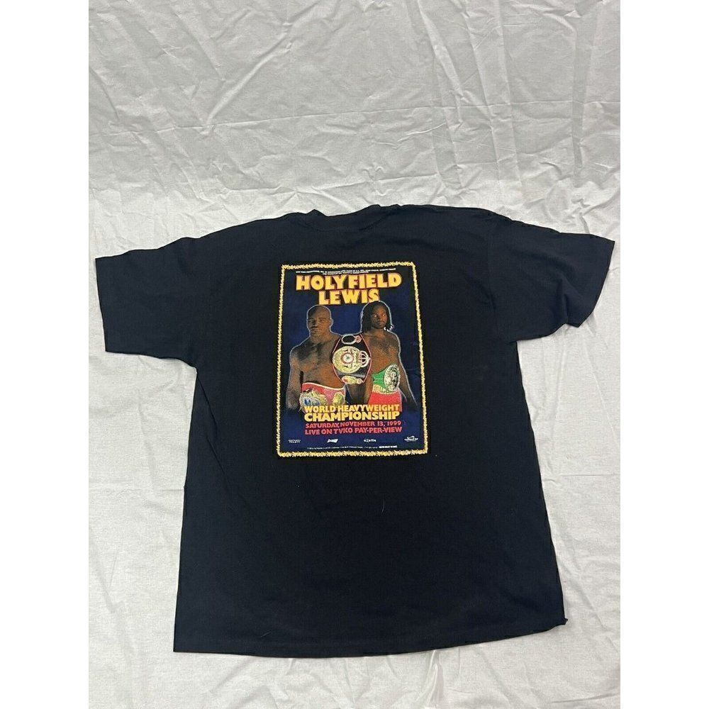 Deadstock 1999 Evander Holyfield Vs Lennox Lewis Boxing Shirt Size XL Tyson